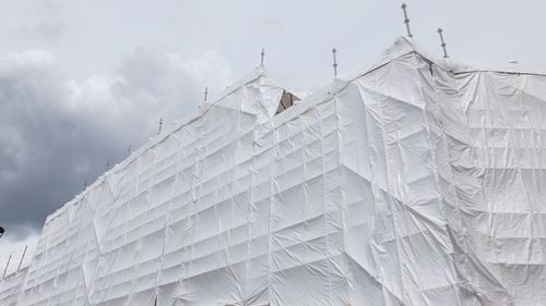 Low angle view of building against sky