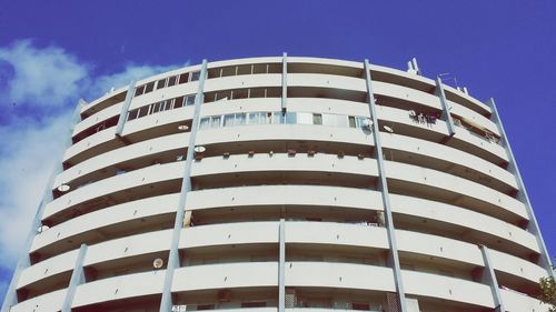 Low angle view of modern building against sky