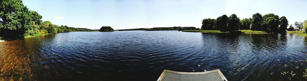 Panoramic view of lake against sky