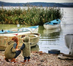 Boats in sea