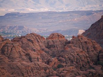 Scenic view of rocky mountains