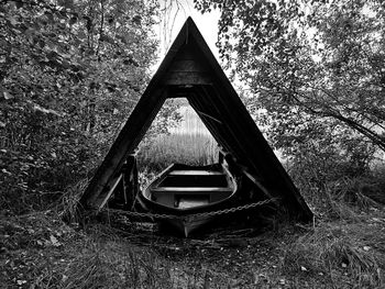 Interior of abandoned bridge