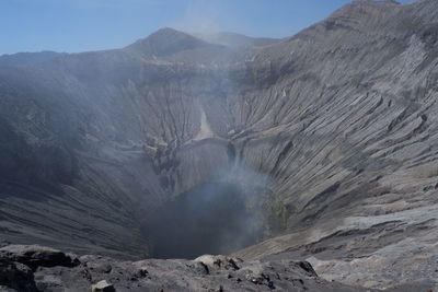 Panoramic view of volcanic landscape