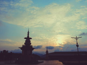 View of cloudy sky at sunset