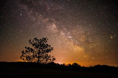 Scenic view of landscape at night