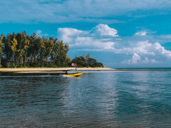 Scenic view of sea against sky