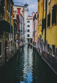Canal amidst buildings in city