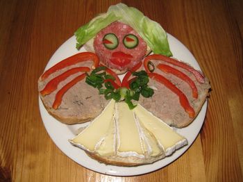 Close-up of food on table