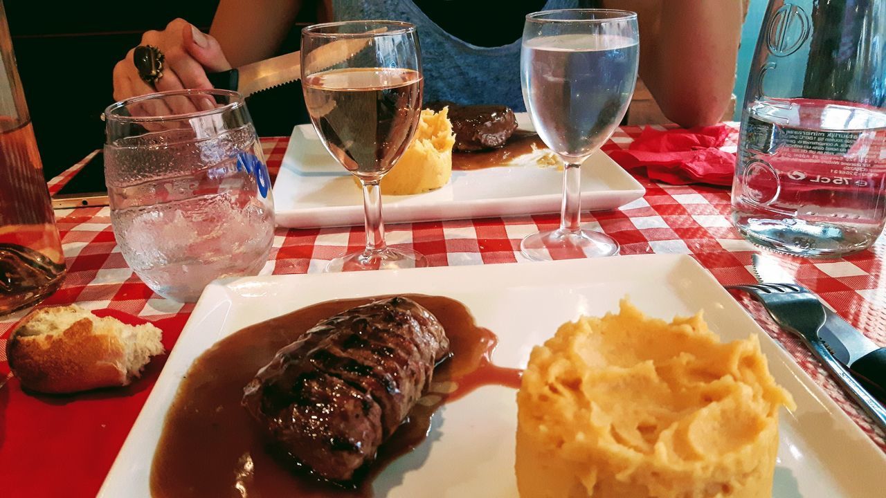 CLOSE-UP OF FOOD ON TABLE