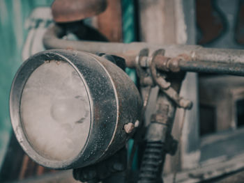 Close-up of rusty machine part