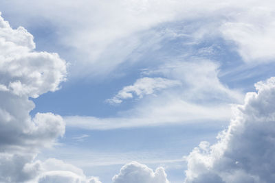 Low angle view of clouds in sky