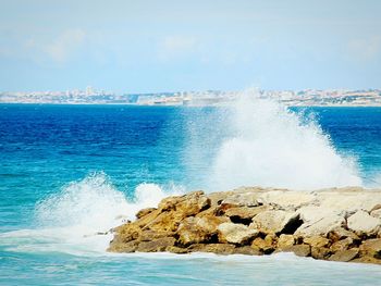 Rocks in sea