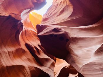 Low angle view of rock formation