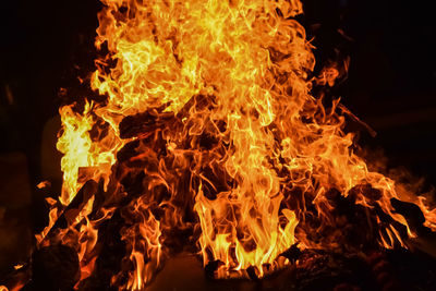Fire flames on black background, blaze fire flame texture background, beautifully, fire is burning