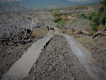 Road on landscape against sky