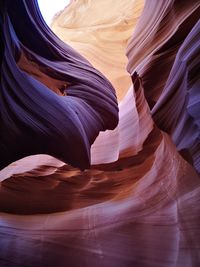 Low angle view of rock formation