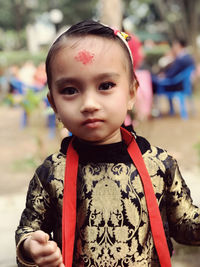 Close-up portrait of cute boy