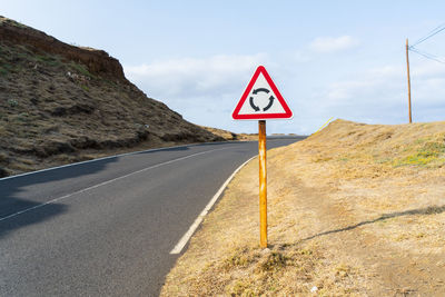 Road signs against sky