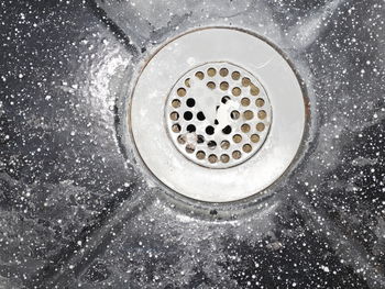 Close-up of sink drain