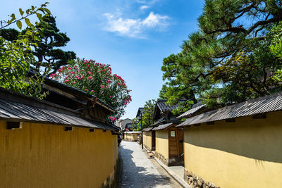 Streets of nagamachi samurai district in kanazawa, japan