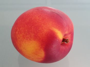 Close-up of apple against white background