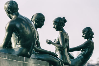 Low angle view of statue