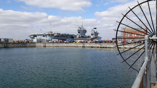 Pier over sea against sky