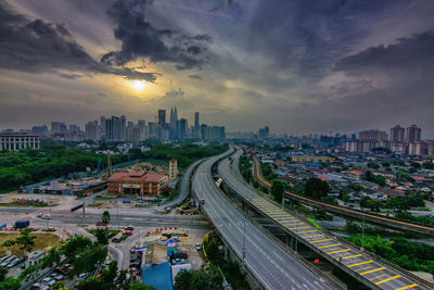 Cityscape at sunset