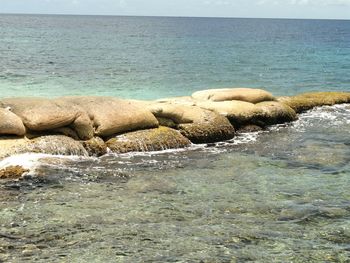 Rocks in sea