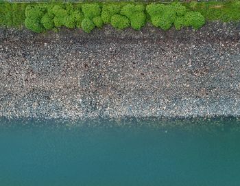 High angle view of swimming pool