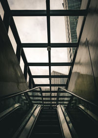 Low angle view of staircase in building