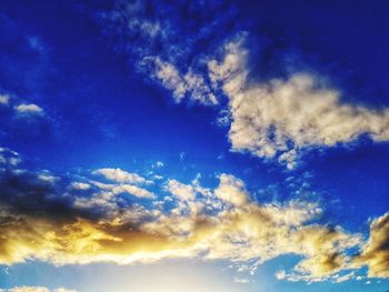 Low angle view of clouds in sky