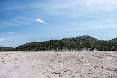 Scenic view of land against sky