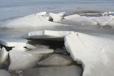 Scenic view of frozen sea