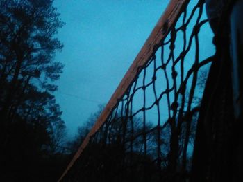 Low angle view of fence