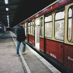 Full length of train at railroad station