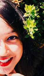 Close-up portrait of young woman