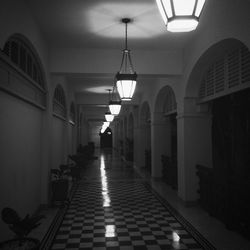 Empty corridor of building