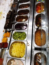 High angle view of food in container