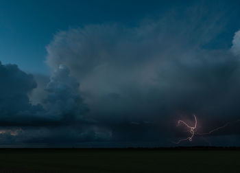 Lightning storm at dusk