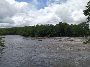 Scenic view of river against sky