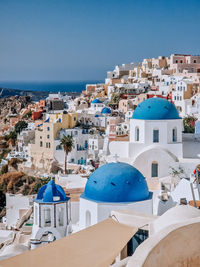 Blue domes santorini