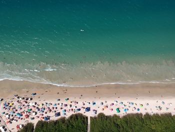 High angle view of beach against sky