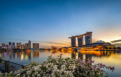 Cityscape at sunset