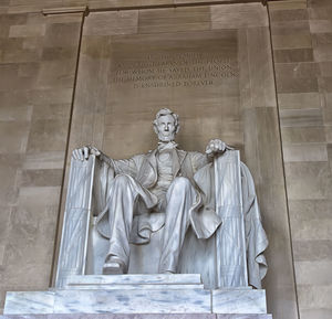 Low angle view of statue of statues