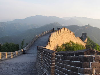 Scenic view of great wall of china 