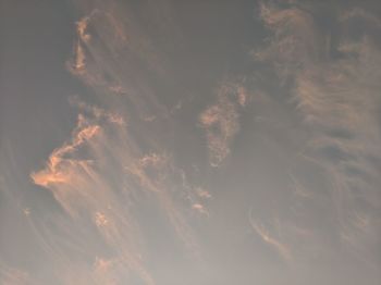 Low angle view of sky during sunset