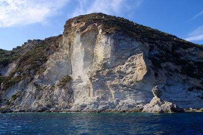 Scenic view of sea and rock formation