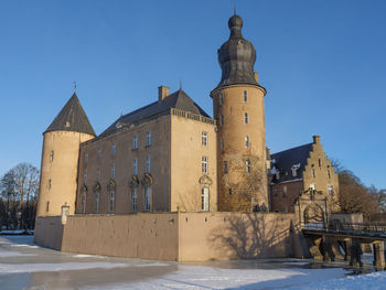 Snow at an odl castle in germany