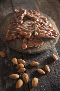 Close-up of dessert on table